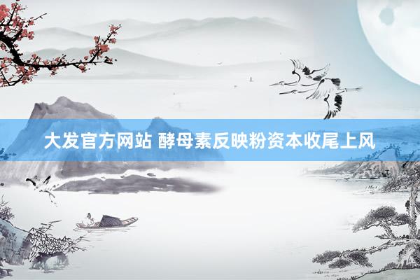 大发官方网站 酵母素反映粉资本收尾上风